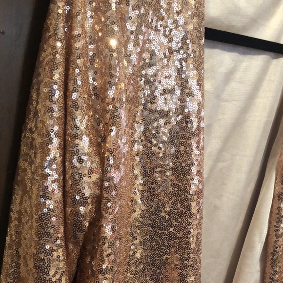 Rose gold sequin cardigan- worn once - Picture 2 of 3